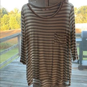 New gray and off white stripes shirt